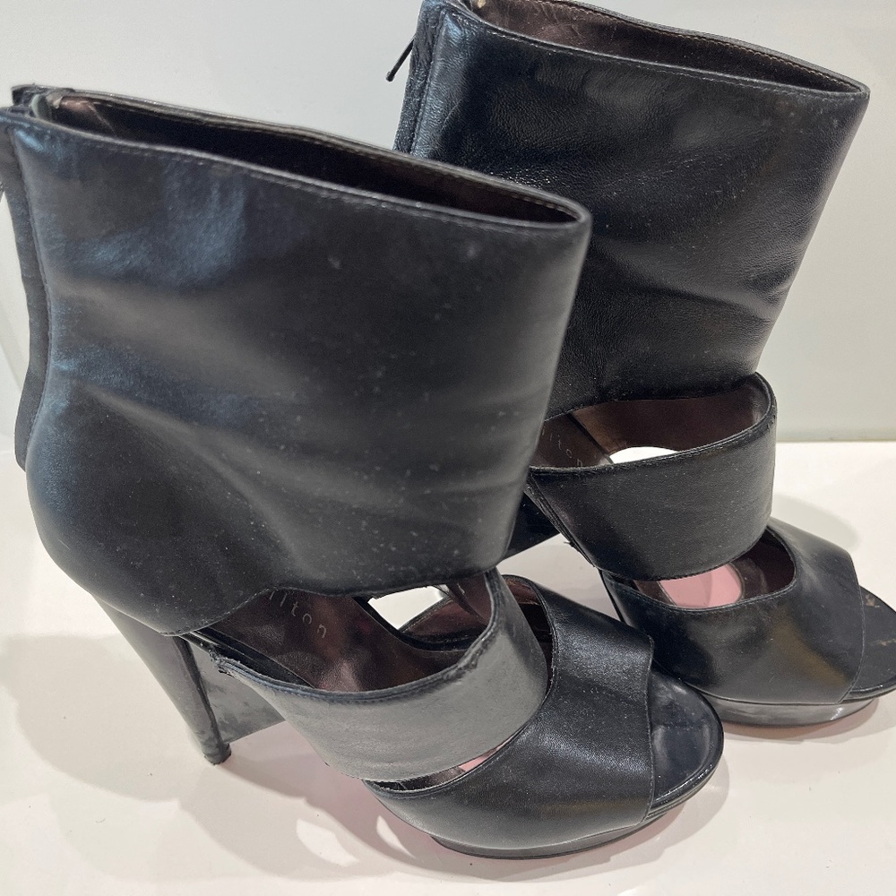 Paris Hilton Open Toe Platform Heels 8